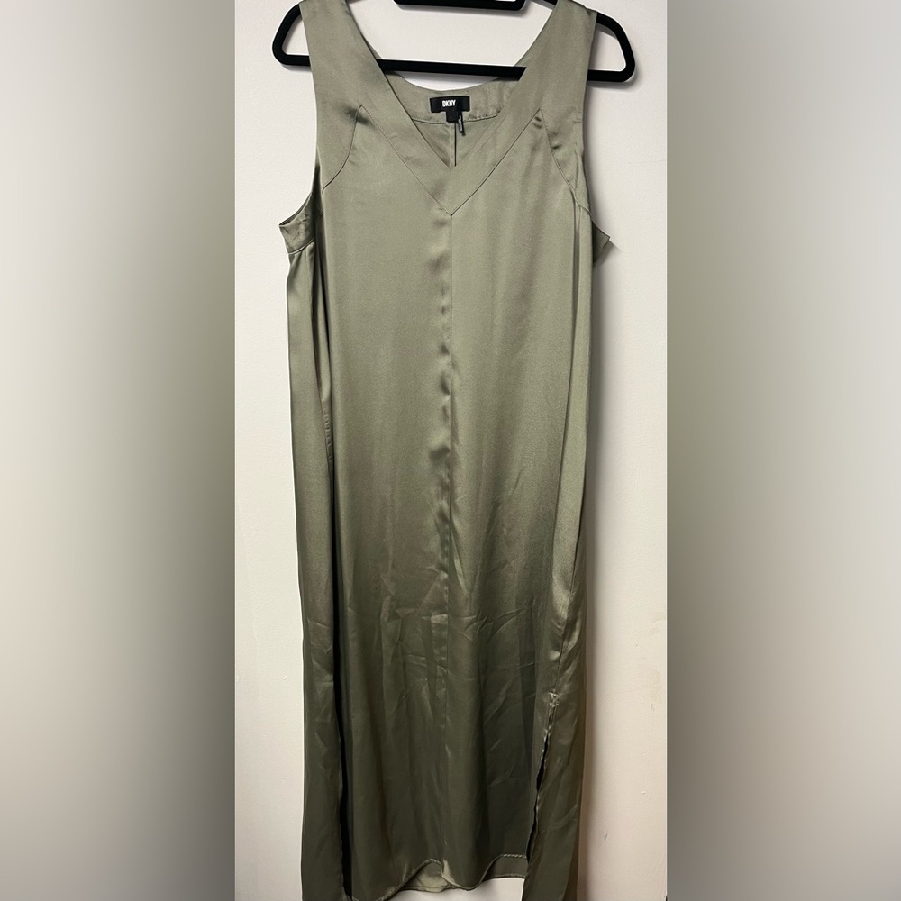 DKNY Olive Green Sleeveless Dress